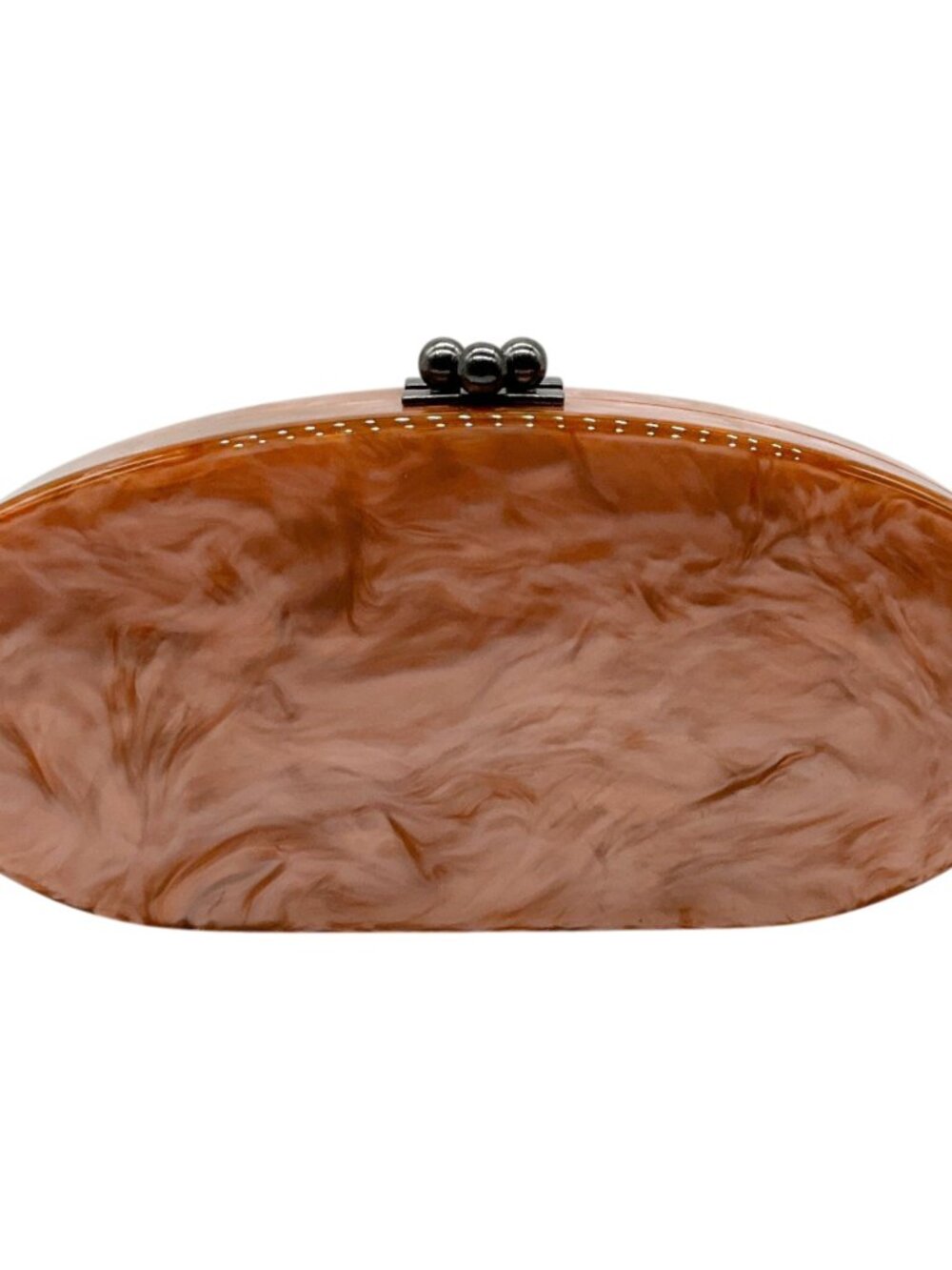 Edie Parker Terracotta Acrylic Edie Solid Clutch